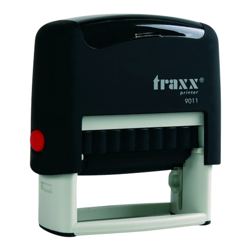  Promo sello completo Traxx (9011) + 3 líneas de texto Negro