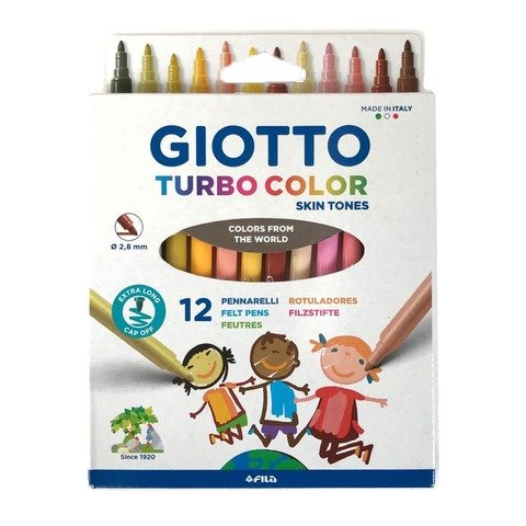 Marcador Giotto Turbo Color Tonos Piel x12