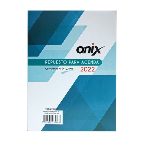 Repuesto Agenda 2022 Onix N°8 Semanal