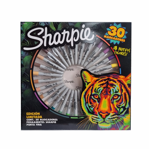 Marcador Sharpie Set x30 Fino (Fibra) 