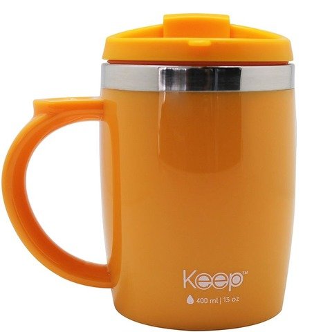 Vaso/Jarro Keep Mug 400ml Interior Acero Inox. Naranja