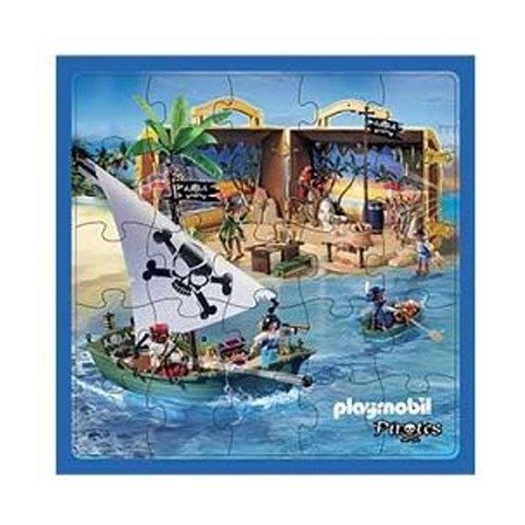 Puzzle Inkdrop 25 Piezas 32x32cm Playmobil Pirates Isla