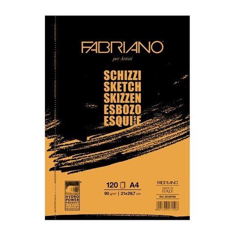Block Fabriano Schizzi 90gr A4 (120h) Espiralado Superior