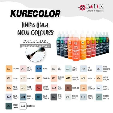 Kurecolor Tinta Línea: New Colours (colores nuevos y blender) 