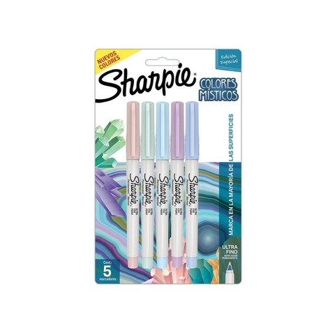 Marcador Sharpie Set x5 Ultrafino 