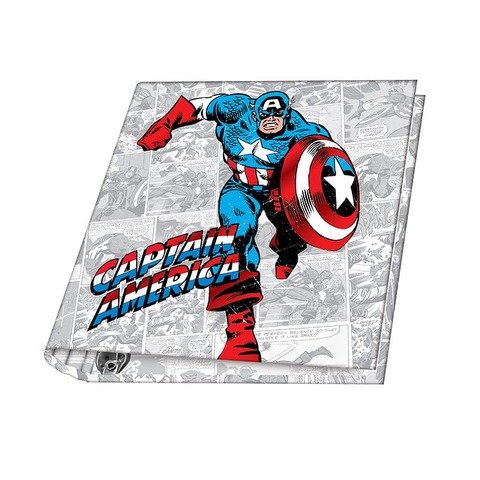 Carpeta Nº3 3x40 Mooving Marvel Capitan America Celeste y Rojo