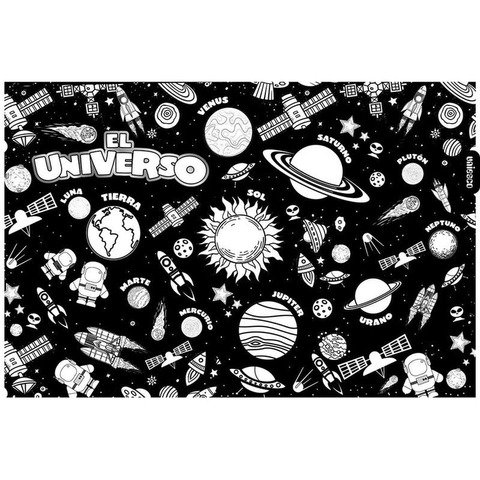 Poster Uniesco para Colorear 64.5x95 cm Universo