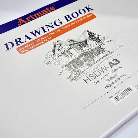 Block Artmate Boceto (100gr) (42x29,7cm) (HSD-W-A3) Drawing Book Espiral