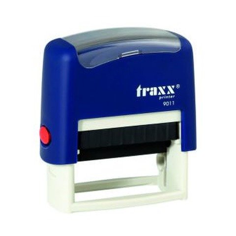  Promo sello completo Traxx (9011) + 3 líneas de texto Azul