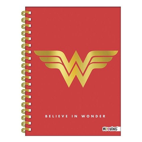Cuaderno Espiralado 16x21cm Mooving T/D Esp. Wonder Woman 