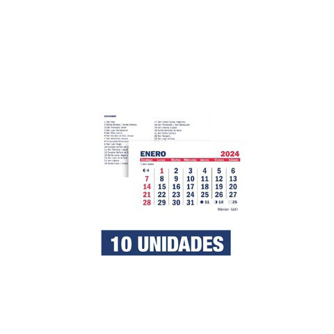 calendario vertical simple de 2024 años en español, calendario