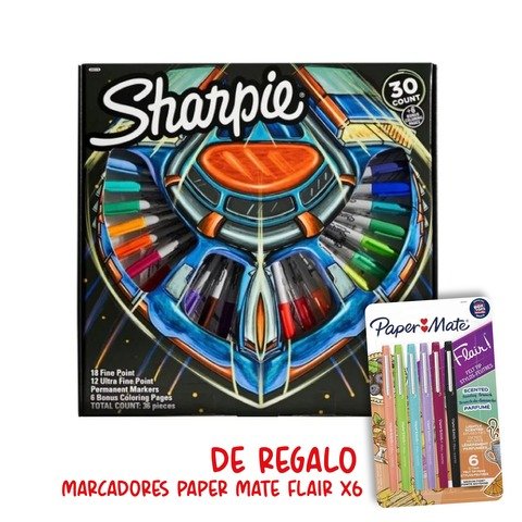 Marcador Sharpie Set x30 Finos-Ultrafinos 