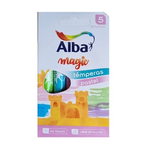 Témpera Alba Magic 8ml. Caja x5 Pastel