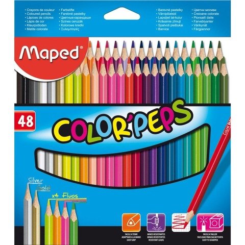 Lápiz Maped Colorpeps x48 Largos