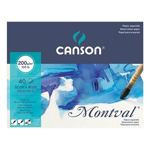 Block Canson Montval 200grs - 32x41 cm (Encolado)