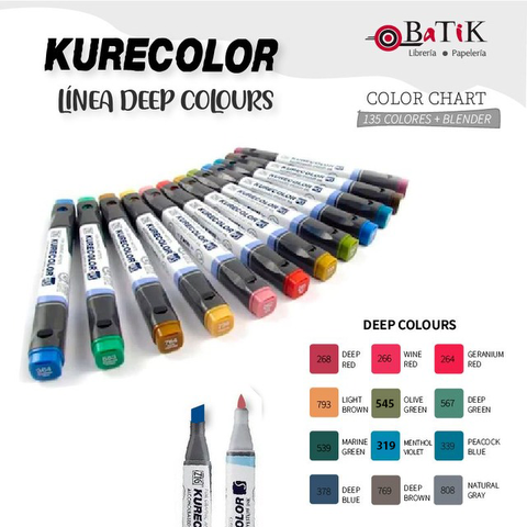 Kurecolor Marcador - Línea: Deep Colours (colores profundos)