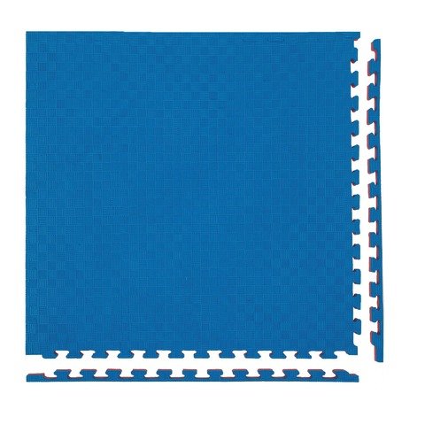Goma Eva Pisos 100x100 x1 Pieza de 25mm Liso con Bordes Encastrables (93500) Azul-Rojo Bicolor