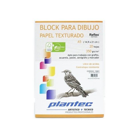 Block Plantec A5 Texturado 350gr 20h Emblocado 15661