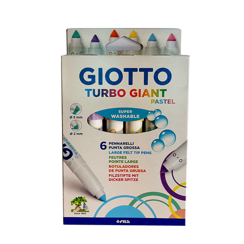 Marcador Giotto Turbo Giant x6 Pastel