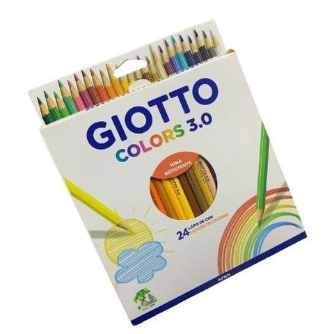 Lápiz Giotto Colors 3.0 Cartón 24 Colores
