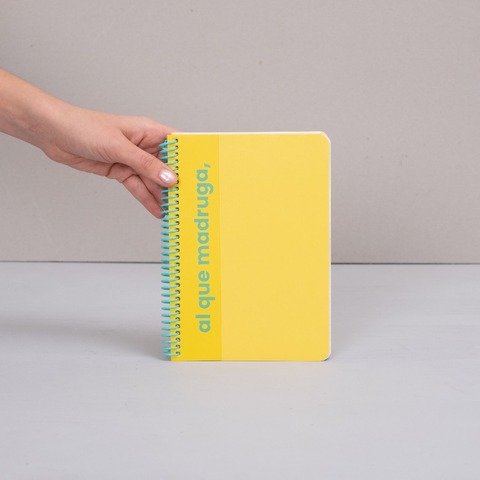 Cuaderno Fera A5 Espiralado Colorblock Amarillo 