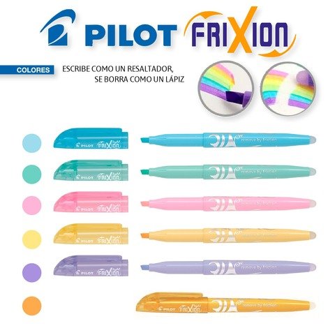 Resaltador Pilot Frixion (Borrable) Colores Pastel