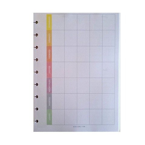 Repuesto Cuaderno Int. Decorline 18x25cm x30H. 