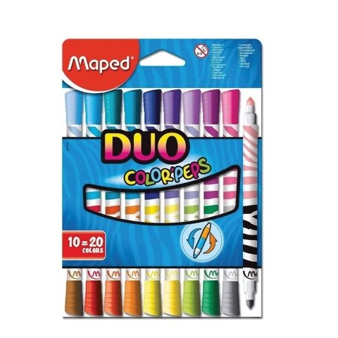 Marcador Maped Duo x10 Bicolor (20 Colores)