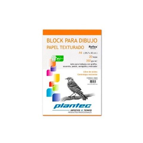 Block Plantec A4 Texturado 350gr 20h Emblocado 15662