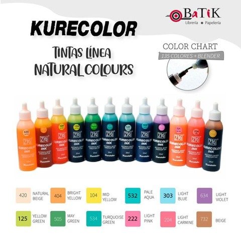 Kurecolor Tinta Línea: Natural Colours (colores naturales)