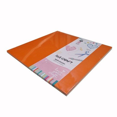 Papel Ibi Craft x35 Hojas para Scrapbook 30x30cm 160gr Tonos Naranja (600810)