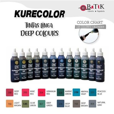 Kurecolor Tinta Línea: Deep Colours (colores profundos)