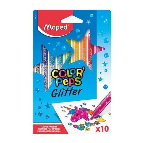 Marcador Maped x10 Glitter