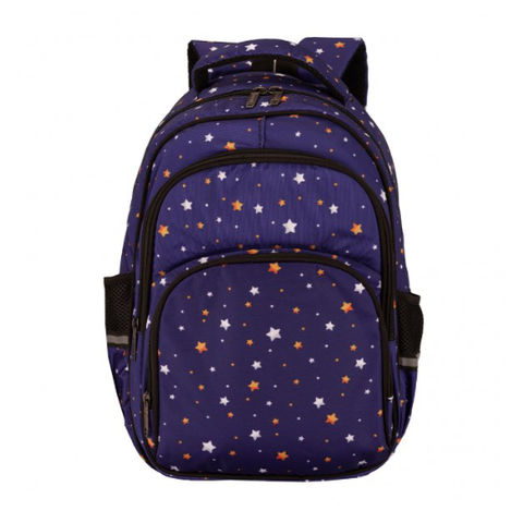 Mochila Kiburi Fantasía Estampada K2287 Fondo Violeta/Estrellas