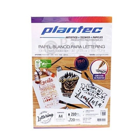 Block Plantec A4 Lettering 210gr 20h. Emblocado 15642