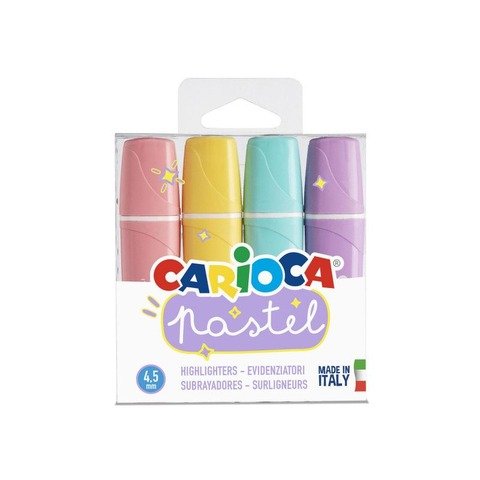 Resaltador Carioca Color Pastel x4
