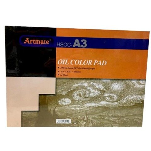 Block Artmate Oleo (200gr) (29,7x42cm) (HSOC-A3) Oil Color Pad Emblocado