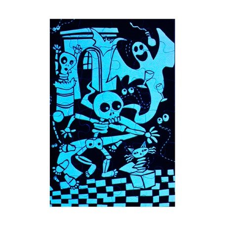 Juegos del Caracol Puzzle 24 Piezas 16x24cm. Brilla en la Oscuridad (Lata 6x18cm) Fantasma