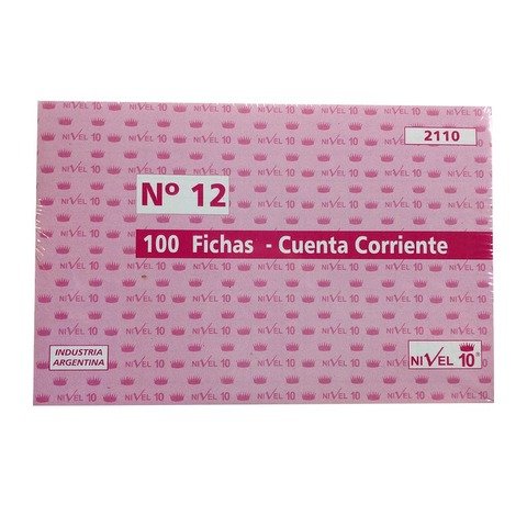 Ficha Cuenta Corriente Nivel 10 N°12 (2110) (10x15cm)
