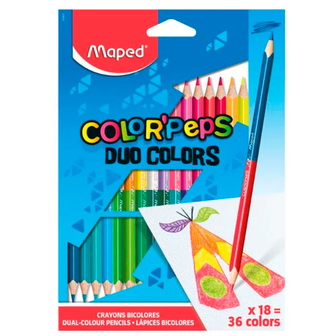 Lápiz Maped Duo Colorpeps Bicolor x18 (36 Colores)