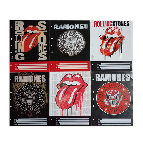 Separadores A4 Mooving x6 Rolling Stone & Ramones Mod19