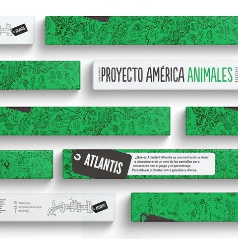 Poster Atlantis para Colorear 60x90cm Proyecto America Animales