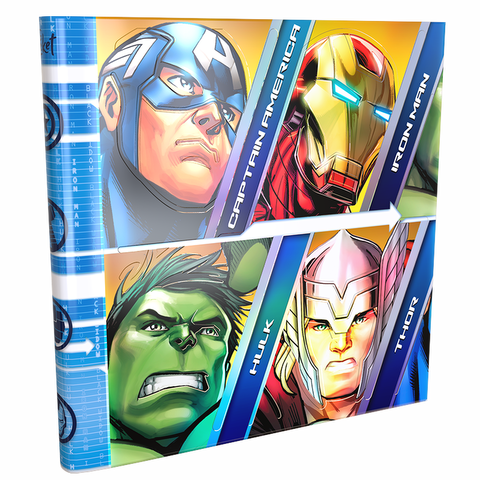 Carpeta Nº3 3x40 PPR Avengers Historietas - 2023 - Cap. Am./Iron Man/Hulk/Thor