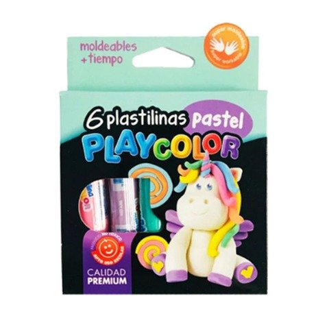 Plastilina Playcolor x6 Pastel