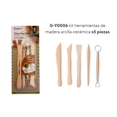 Kit Herramientas Para Arcilla-Ceramica Giorgione x5 (G-Y0006)