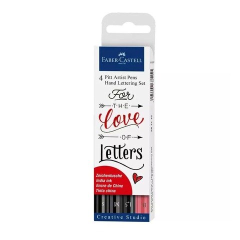 Marcador Faber Pitt Artist Pen Lettering Love x4
