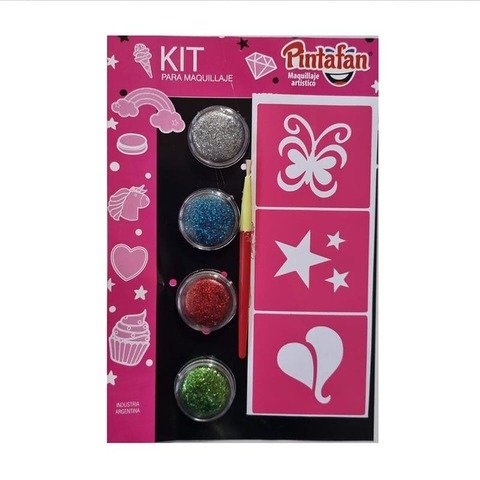 Maquillaje Artístico Pintafán Kit Glitter Glittermania 651-01