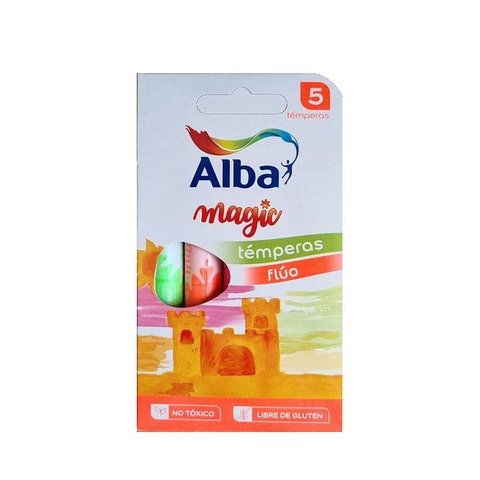Témpera Alba Magic 8ml. Caja x5 Flúo 