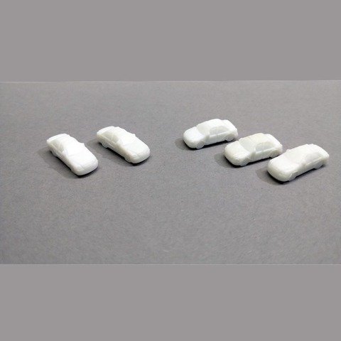 Maquetería PVC Autos 3D Blanco 1:250 x5u