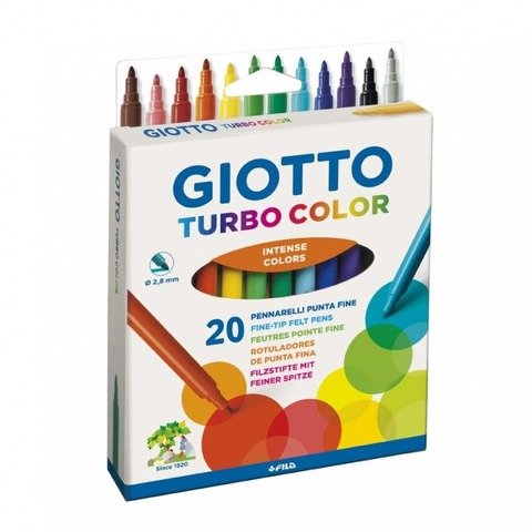 Marcador Giotto Turbo Color 20 Colores